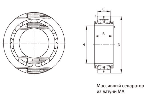 Разъемные сферические роликоподшипники FAG серии 200SM